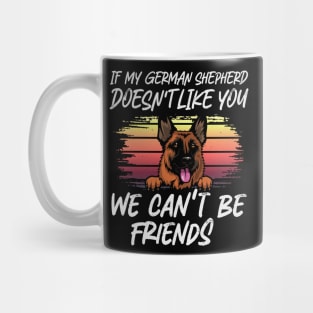 german shepherd Dog Owner dog Lover Funny Quote Retro sunset Mug